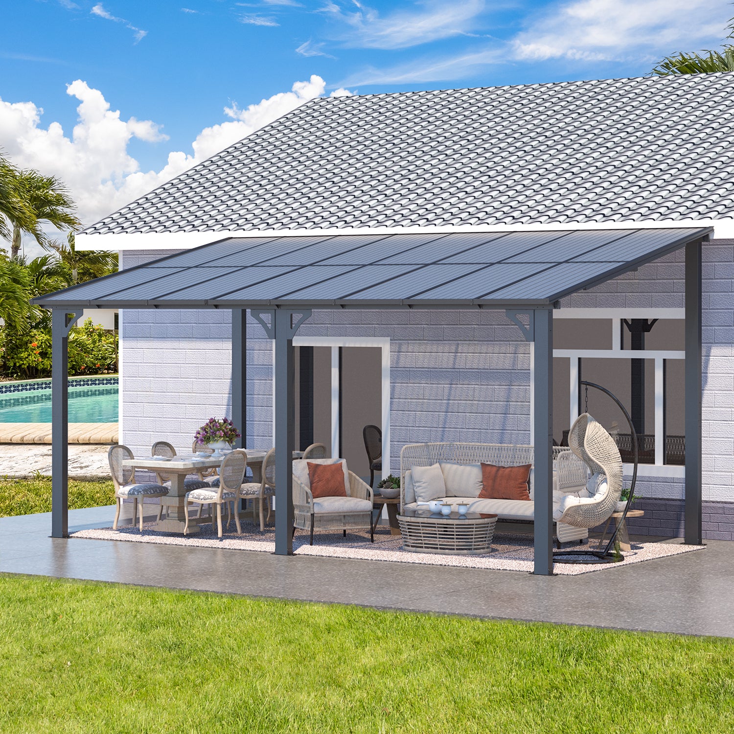 YODOLLA 16x8 Hard Top Gazebo